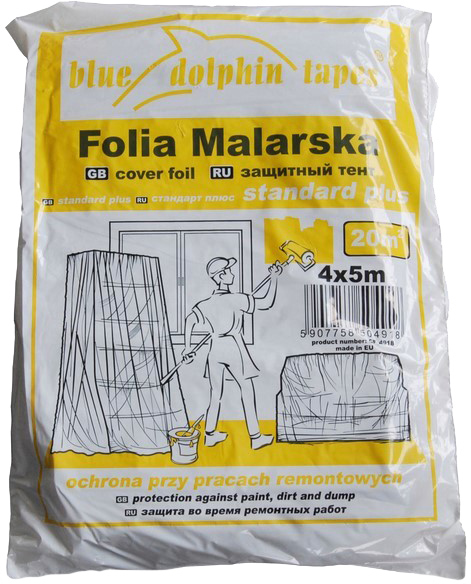 Плівка поліетиленова BLUE DOLPHIN полотно, 4 м, 5 м, 13 мкм, прозорий